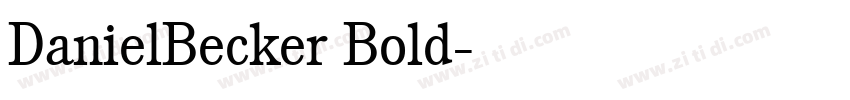 DanielBecker Bold字体转换